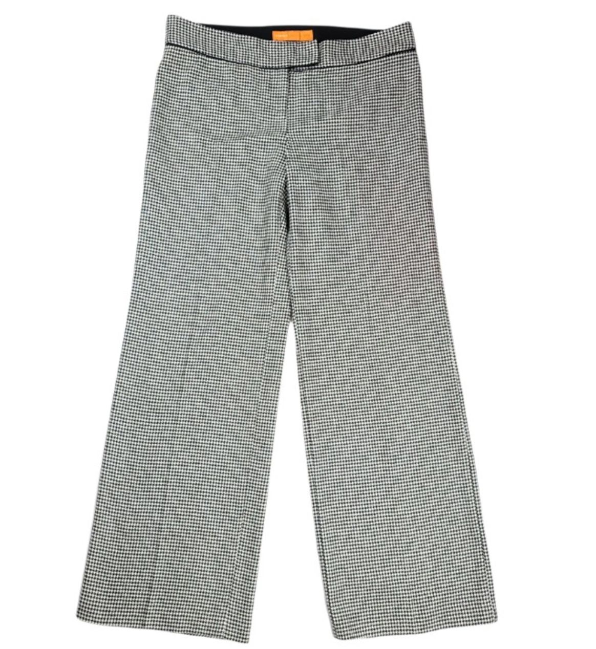 cynthia steefe Houndstooth High Rise Straight Leg Trouser Pants 12