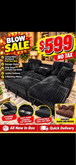 Sectional convertible to Bed