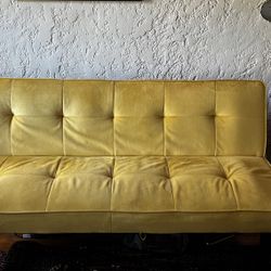 Yellow Velvet Couch / Daybed 