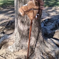 Vintage "Easy Ride 'um" ~  Brown Stick Horse...asking $20.00