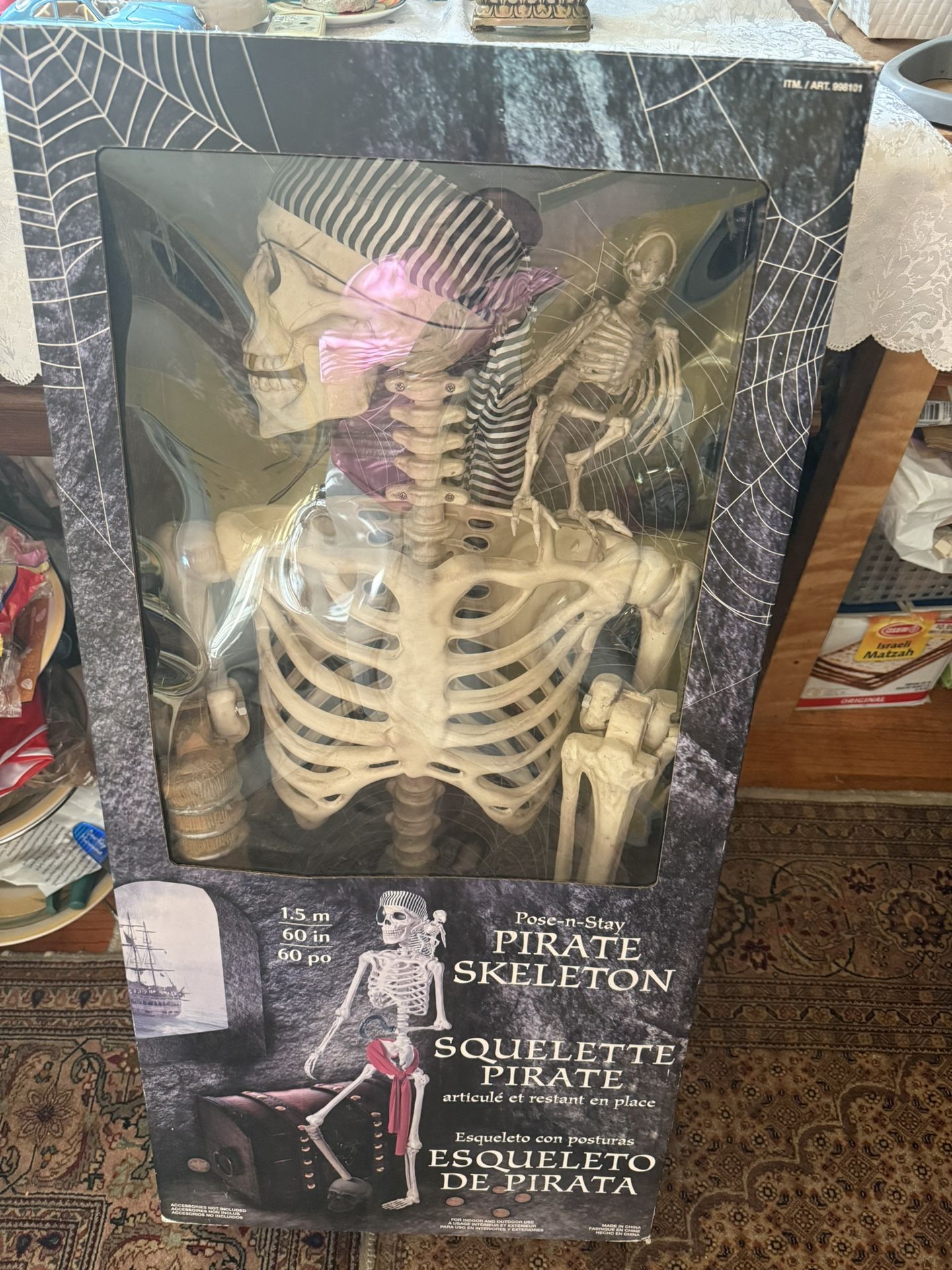 Skeleton Pirate Halloween Decoration New 60 Inch