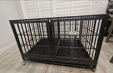 Used - Homey Pet-43 Metal Open Top Stackable Heavy Duty Cage is dusty as it has been sitting in my garage.