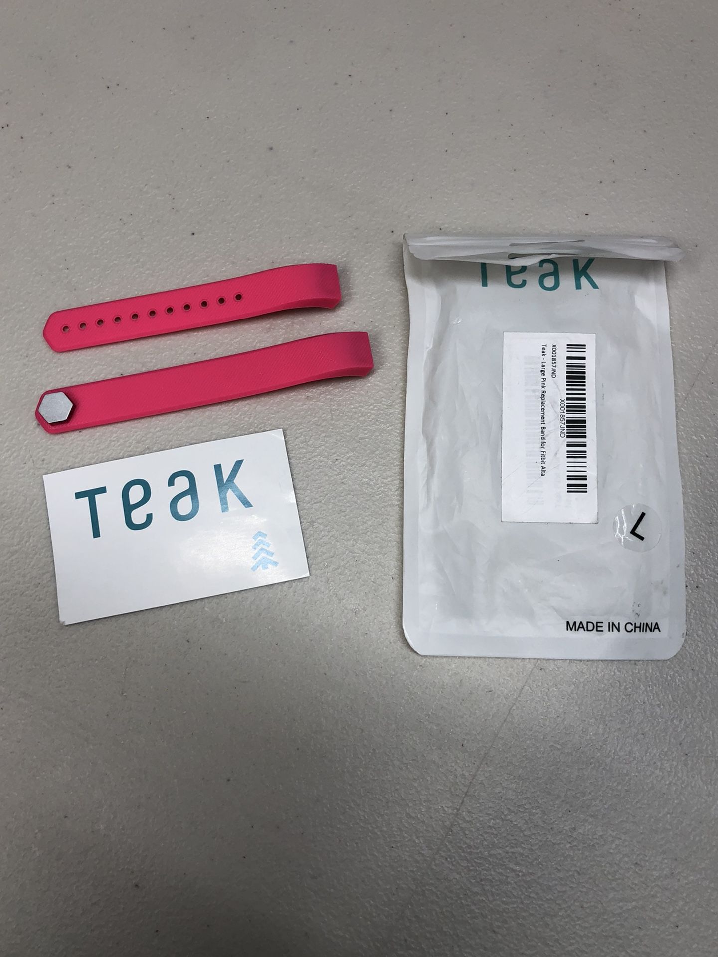 Teak Large Pink Replacement Band For Fitbit Alta