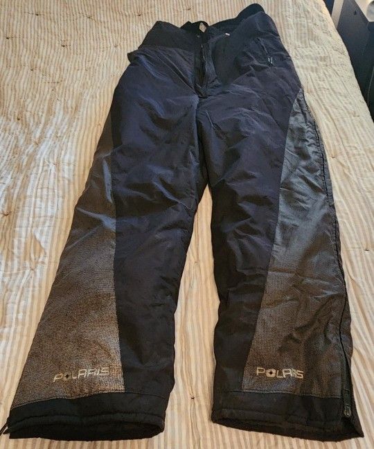 Polaris Snowmobile Pants Womens 2x-Large W/ suspenders Black
