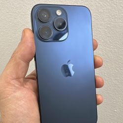 FIRM PRICE - iPhone 15 Pro Max 256gb Blue Titanium for T-Mobile, Metro PCS, Simple Mobile, Mint Mobile or Lyca Mobile