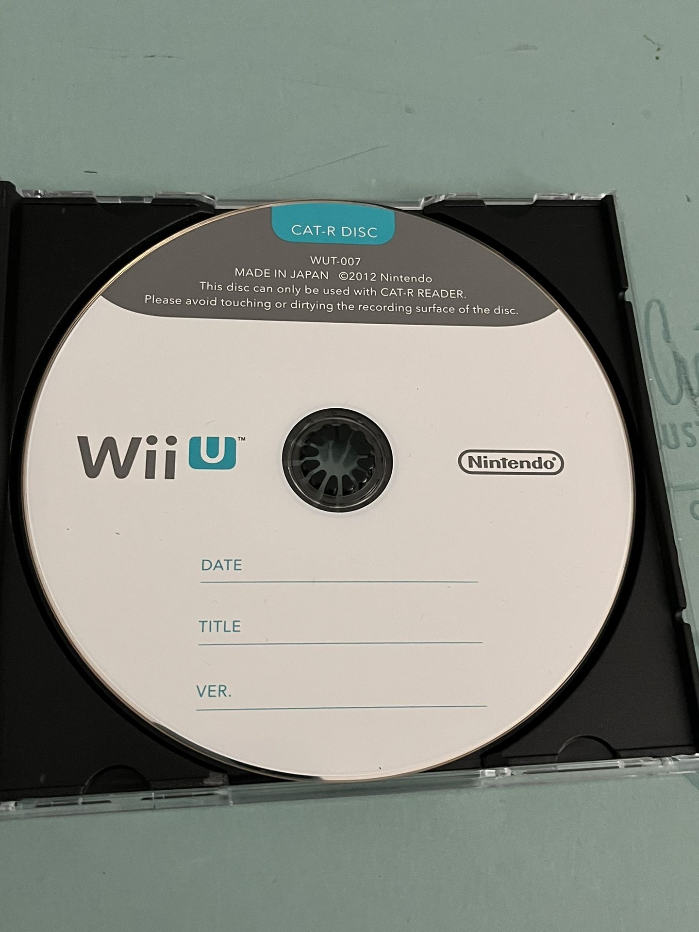 Rare Nintendo Wii U CAT R Developer Disc