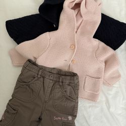 Baby Gap Knit Jacket Ralph Lauren Cape 3-6 Months Girl