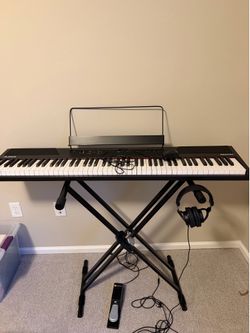 Recital Electric Keyboard w/ stand, headphones, and sustain pedal