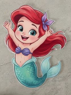 Little Mermaid characters Cutout Party Decoration