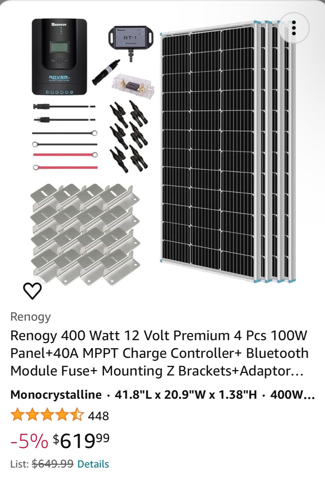 4 Solar Panels+Inverter+Batteries!