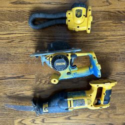 3 Dewalt 18 Volt Tools