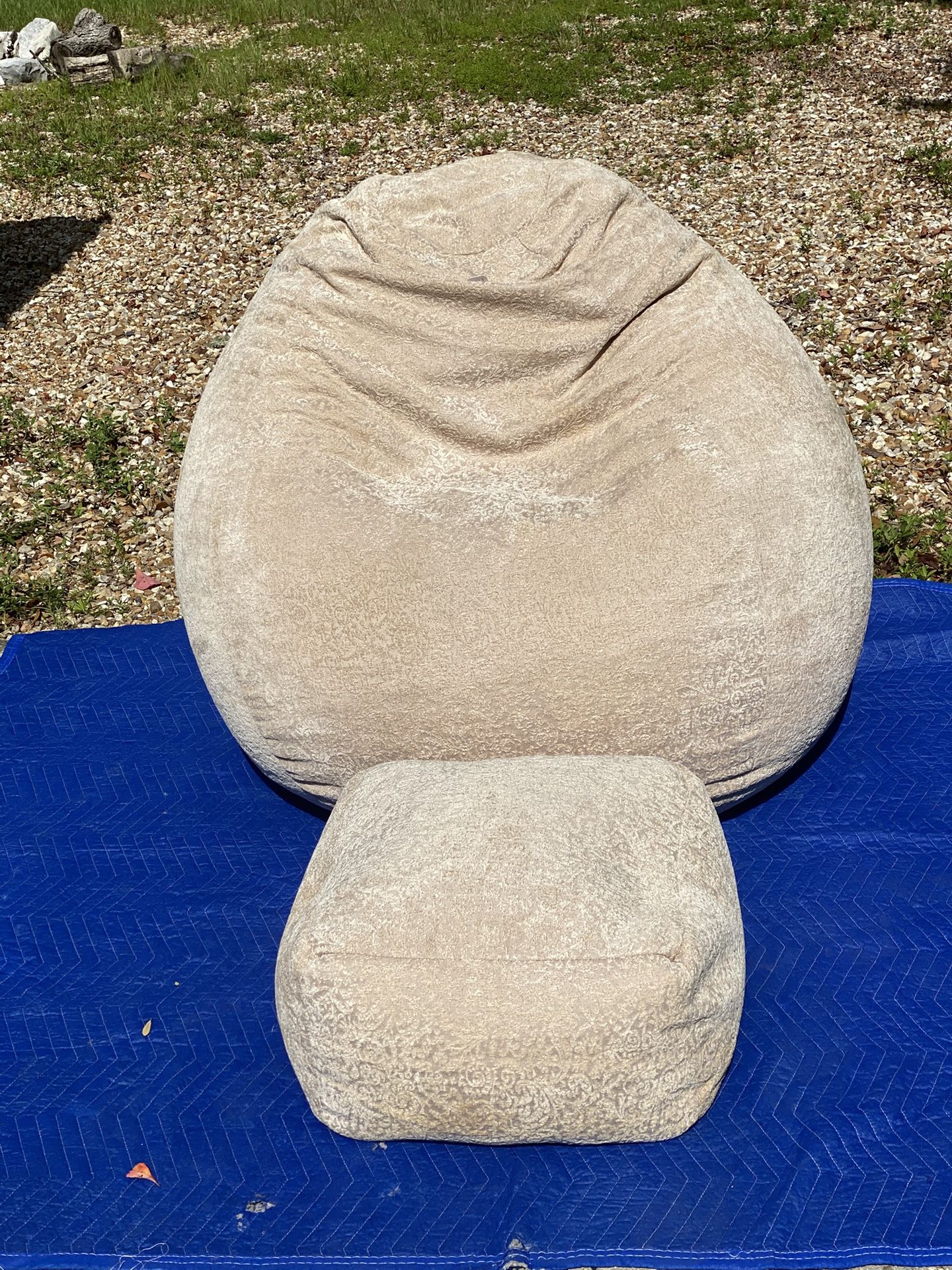 Custom Beanbag Chair And Footstool