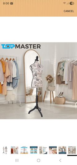 TopMaster Dress Form Mannequin with Tripod Stand