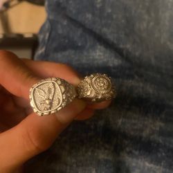 2 For 70!!$ Nugget Style 925 Silver Ring