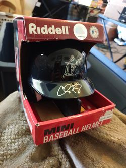 Mini Baseball Signed Helmet
