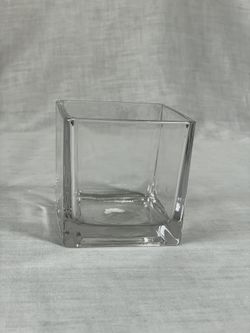 Small Glass Square Candle Holder