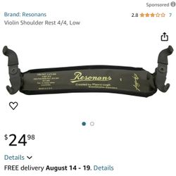 Violin Shoulder Rest 4/4, Low