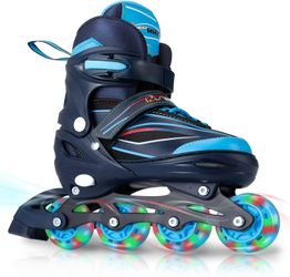 Adjustable Kids Inline Skates Size Small Ages 4 To 6