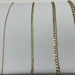 14K Yellow Gold Curb Bracelets