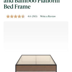 Zinus Suzanne Metal and Bamboo Platform Bedframe