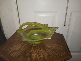 Green Glass Bowl