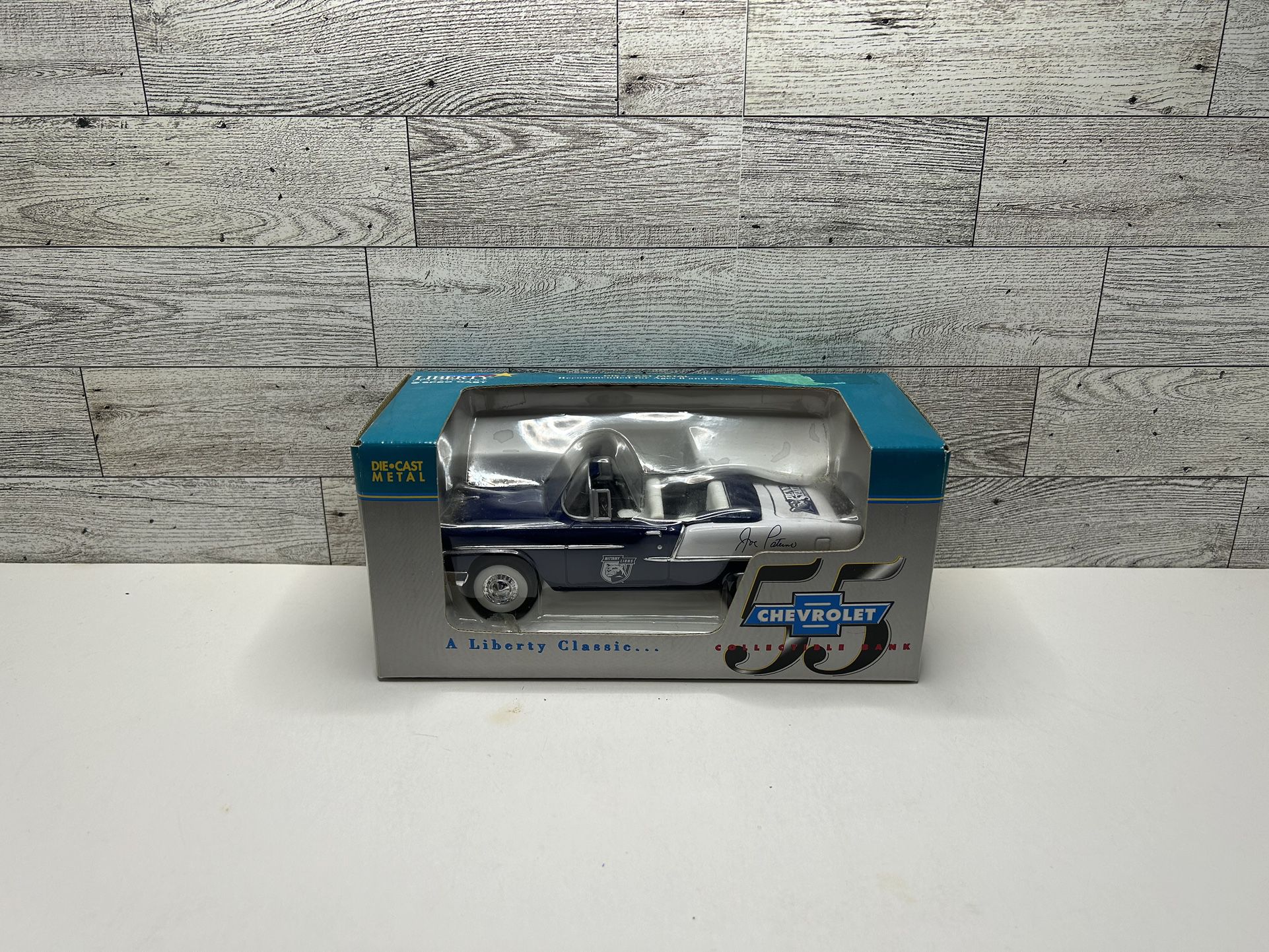 LIBERTY Classics Blue ‘1955 Chevrolet Convertible Bank  • Die Cast Metal • Made in China   