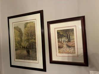 Pair of Signed Numbered Framed Art Prints