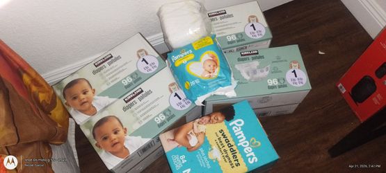 Diapers New Born And Size One 96 Ct