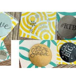 6 New Origami Owl Jewelry Living Locket Plates Love Snowflake Dream Sunshine