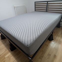 Full-Size Bed Set – Zinus Bed Frame + Siena Mattress – Gently Used