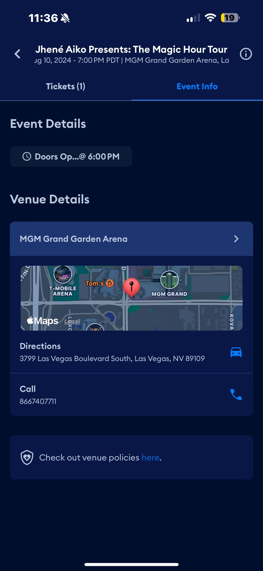 Floor Seats Jhene Aiko Concert Las Vegas