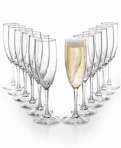 THE CELLAR Glassware Basics 12-Pc. Flute Set, Created for Macy's