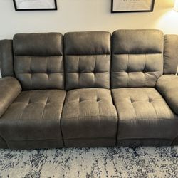 88” Upholstered Reclining Sofa 