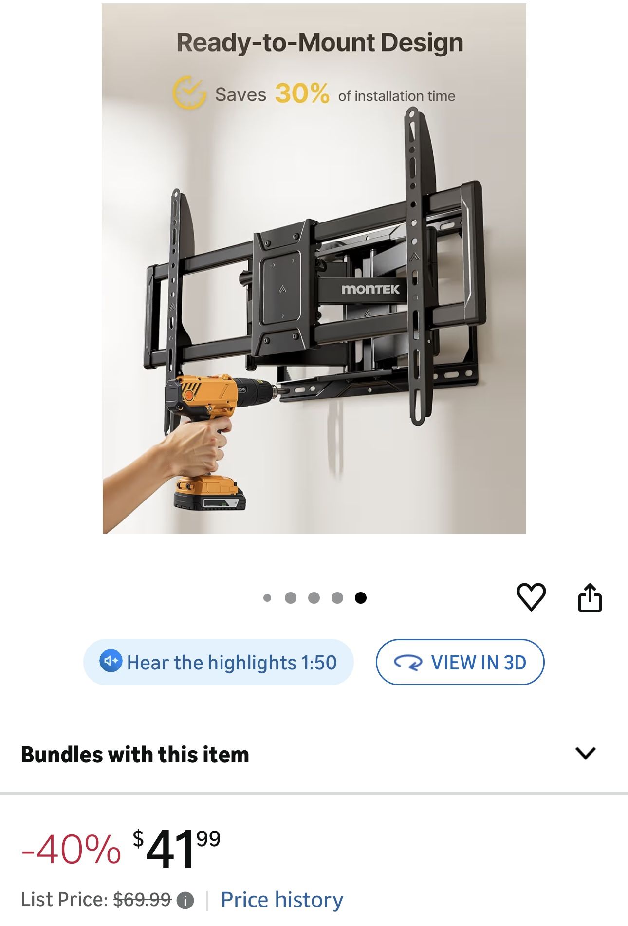 Full Motion 37-84inch Tv