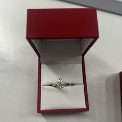 14k rose gold pear shape diamond ring 