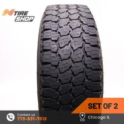 Pair of 2 Used 9/32  LT Whitewal  275/70R18  125/122R  Goodyear  Wrangler All-Terrain Adventure Kevlar