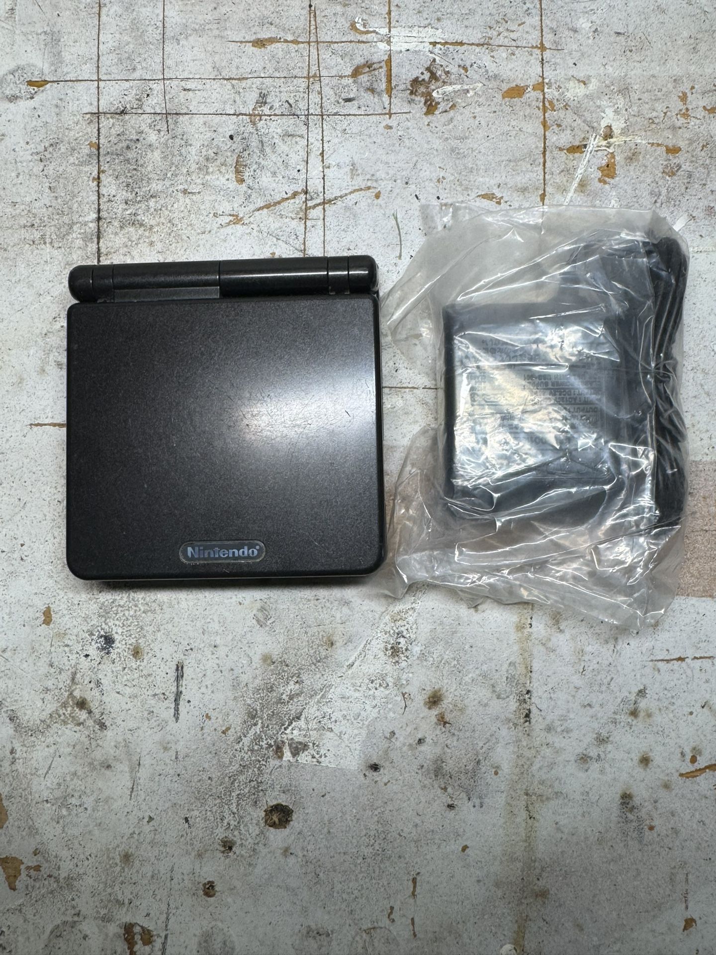 Gameboy Advanced SP Onyx Black - New Battery & Charger