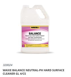 WAXIE BALANCE NEUTRAL-PH HARD SURFACE CLEANER GL 4/CS