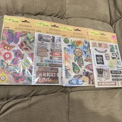 NIP Mixed Lot 4 Crafter's Square assorted themes Scrapbook Stickers 