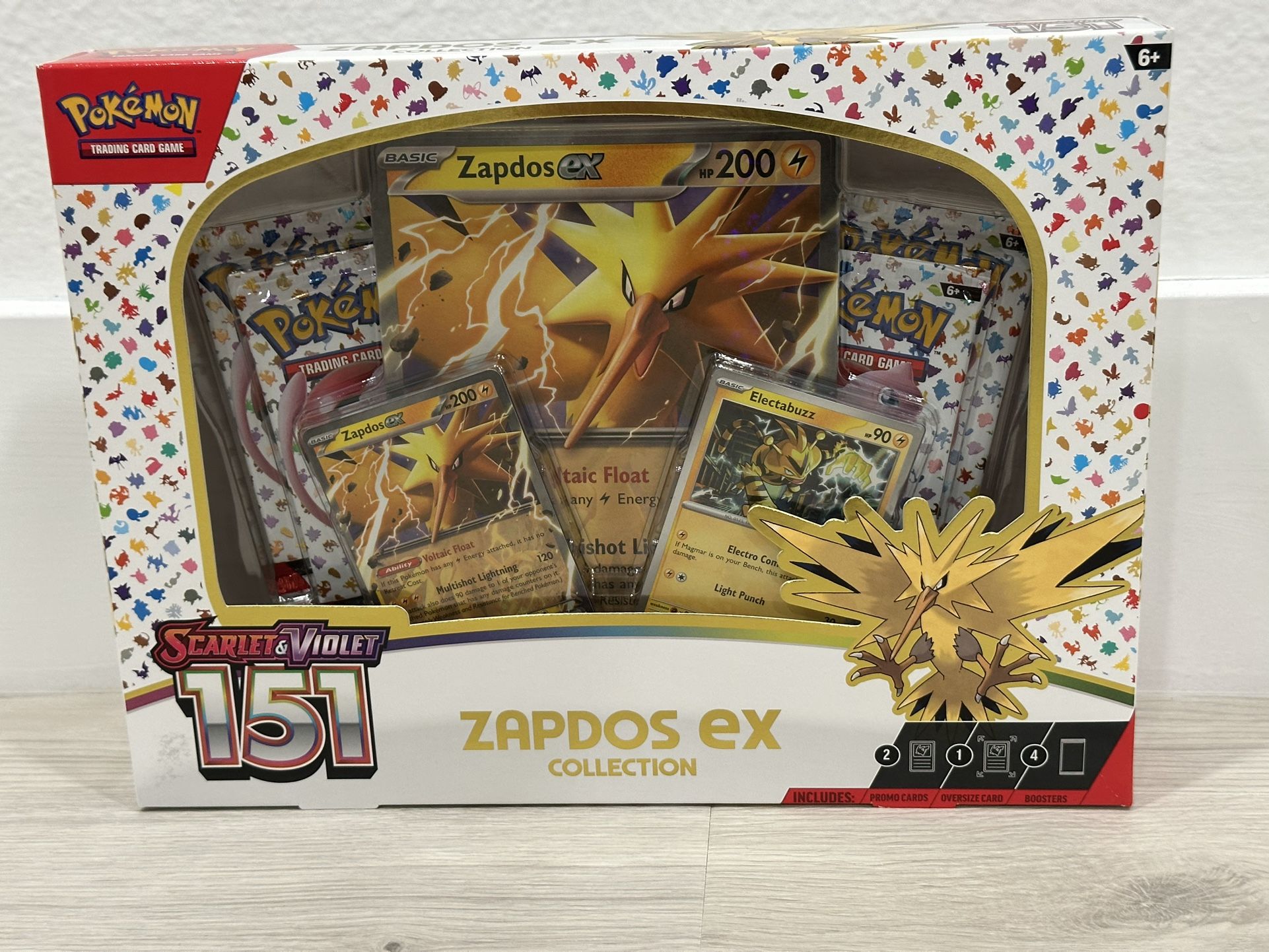 POKEMON TCG 151 ZAPDOS EX COLLECTION prismatic scarlet violet paldean sword shield