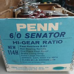 VINTAGE PENN SENATOR 114H 6/0 BIG GAME REEL