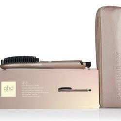 ghd Glide Hot Air Hair Brush ― Professional Smoothing Blow Dryer, Ceramic Hair Straightener, Styler, and Blow Dry Brush ― Sun-Kissed Bronze