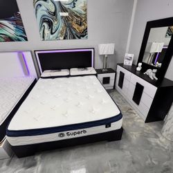 Brand New Bedroom Set with Mattress / Juego de Cuarto con Colchón Nuevo a Estrenar … Fast 🚚