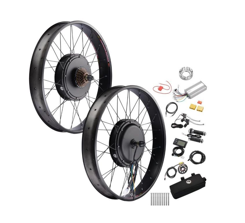 Bicycle Motor Kit Fat Bike Conversion Kit 1500W 48V 26 Rear Wheel