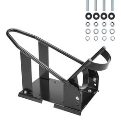 HappyBuy Motorbike Wheel Support, 1800 lbs Load Wheel Dock, Durable Steel Bike Front Wheel Bracket, 3 Position Options, Fits 15"-21" Off-Road and Regu