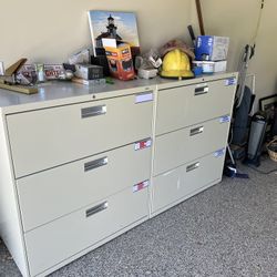 2 GARAGE HEAVY DUTY STEEL CABINETS