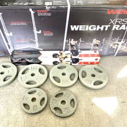 💪Weight Rack ,Weight Lifting Bar and 50 Pounds 💪