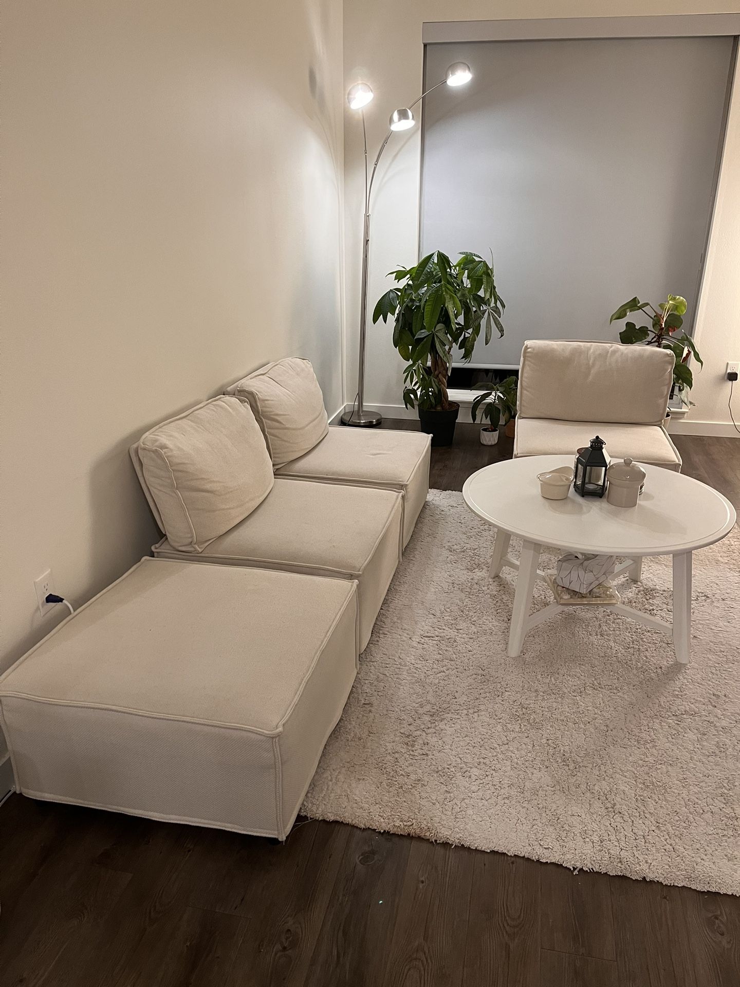 Modular Sofa Set + Ottoman + Coffee Table