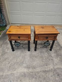 Rustic Nightstands Set