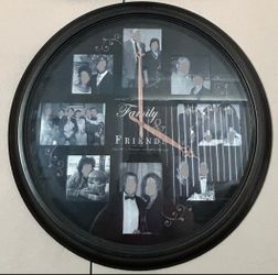 Family & Friends Photo Collage Wall Clock